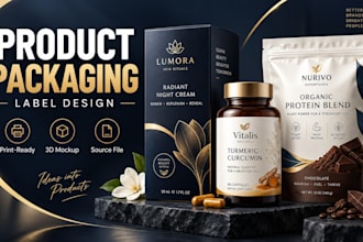 design professional product packaging and labels