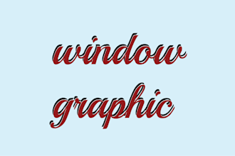 design creative shopfront, window graphics vinyl stickers