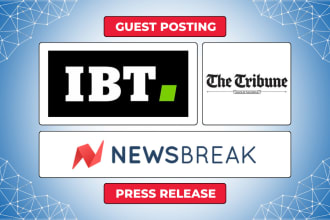 do guest posting, press release on ibtimes, newsbreak and tribune india