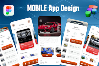 do awesome, modern mobile app uiux using figma, app uiux design