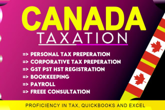 do complete bookkeeping and corporative canada tax