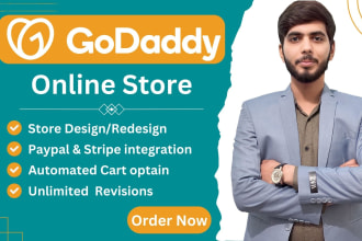 creating godaddy store using godaddy website builder