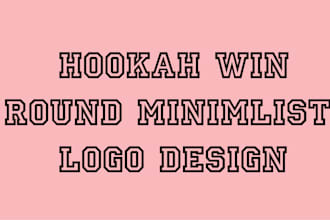 design a bar ,lounge, wine, hookah, real estate minimalist logo design
