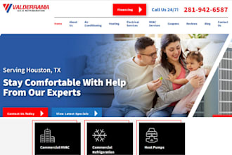 design hvac website air conditioning airduct handyman website
