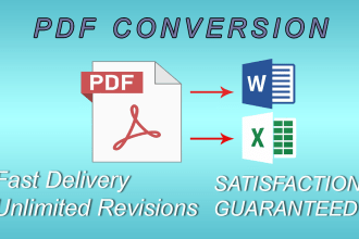 convert pdf to word or excel clean data entry