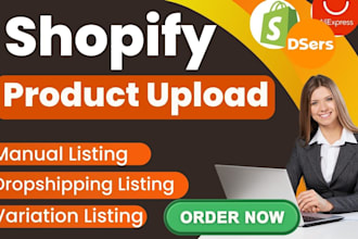 do shopify product listing and data entry