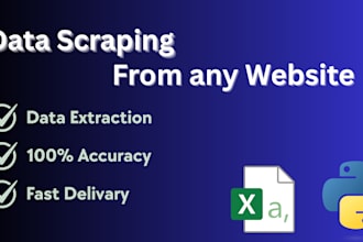do web scraping, data mining, and extracting from any website using python