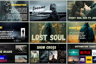 design a pitch deck for your film, TV show and podcast