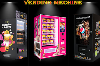 do create vending machine logo wrap design