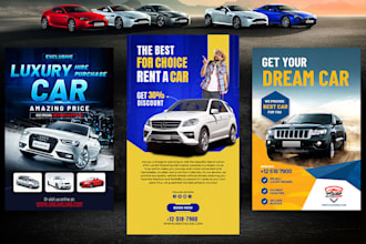 design car service posters, flyers and more