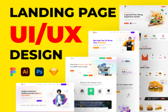 create auto layout in figma landing page UI template or website design