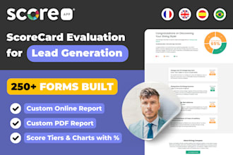 build lead gen scorecard quiz with custom report on scoreapp