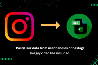 extract instagram user and post data for you