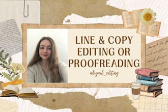 line edit and copy edit your novel or proofread