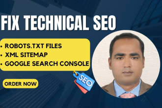 do website SEO by fixing robots txt and xml sitemap issues