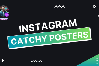 design an eye catching instagram poster, flyer, photoshop