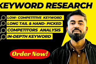 do keyword research and competitors analysis