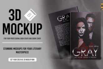design 3d book mockup for your covers