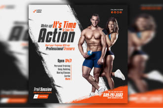 gym, sports, fight club, price list and health flyer design