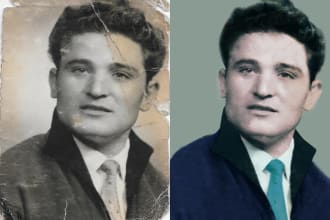 create fantastic restore repair fix damaged photo, ret and coloring