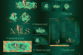 do logo for nail art, eyelash, saloon, and branding kit