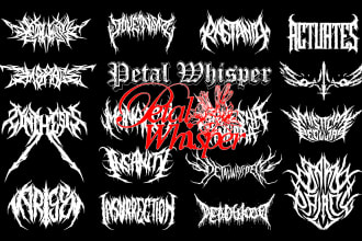 draw custom death metal logo for your project