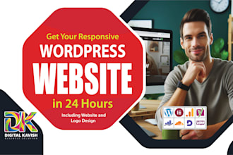 design clean and responsive wordpress website in 24 hours