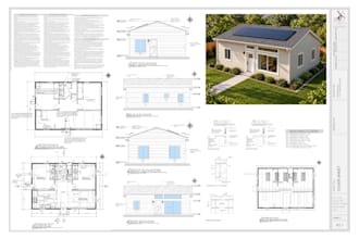 city permit blueprints 2d floor plan shed, adu, garage, deck