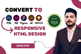 convert figma PSD xd to HTML using bootstrap and tailwindcss