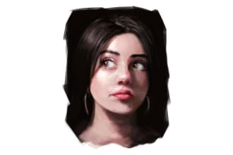 draw a digital portrait oil painting style
