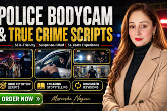 create high retention bodycam and true crime video script