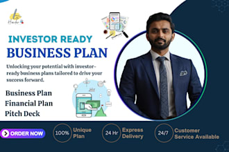 develop investor ready business plans pitch deck financial projections