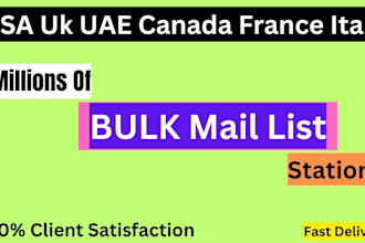 provide USA UK uae canada france  italy million of bulk mail list