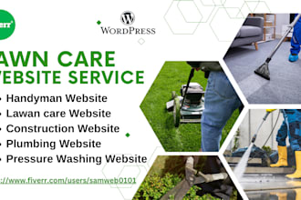 cleaning, pressure washing, handy man, construction and lawncare service website