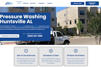 design cleaning service website, pressure washing website