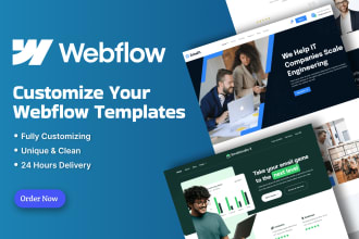 customize or edit your webflow template, webflow development