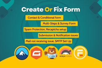 create or fix wordpress contact form 7, gravity form, wpform, smtp error