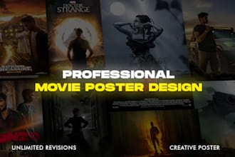 design professional movie poster, film poster, game poster