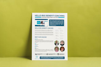 design one sided premium flyer, sell sheet