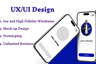 do UX UI wireframing for mobile or web designs in figma