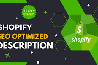 write SEO optimized shopify description and copy write
