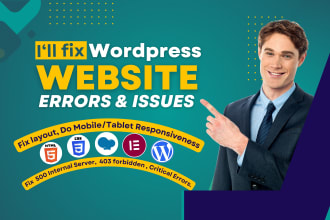 fix wordpress issues, fix wordpress errors, fix mobile responsiveness