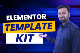 create a website using an elementor template kit
