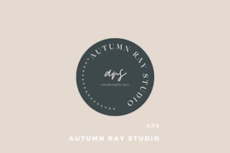 do minimalist logo of autumn ray studio for you