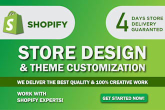 build shopify store design, ecommerce dropshipping store, shopify website design