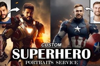 draw amazing superhero portraits and caricatures from your photo in 2 hours