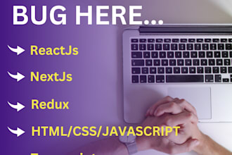 do quick bug fixing in reactjs, nextjs, typescript web application