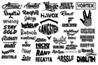 do typography hand lettering clothing brand urban streetwear t shirt logo