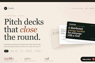 create an investor ready startup pitch deck with clear story and financials