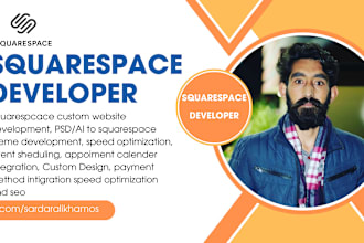 develop, design, redesign and debug squarespace website, custom landing pages